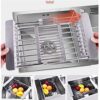 Stainless Steel Expandable Kitchen Sink Dish Drainer - Image 4