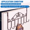 Multi-Functional Steel Over The Door Hook Hanger - Image 2