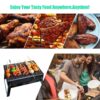 Foldable Portable Outdoor Barbeque Charcoal Grill Oven - Image 5