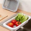 Kitchen Colander Fruit Vegetable Washing Basket Foldable Strainer - Image 3